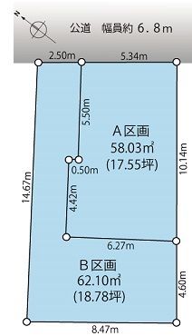 【レインズ】上池台3丁目 販売図面(2分割A区画).jpg